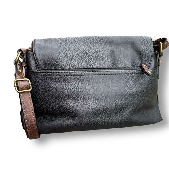 BOC Born Concept Women's Black & Brown Crossbody Bag Adjustable Strap - Picture 4 of 15